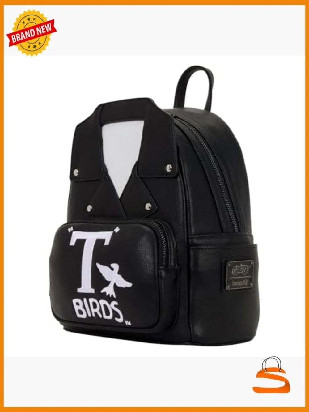 Grease T-Birds Mini Backpack Faux Leather Embroidered Handbag